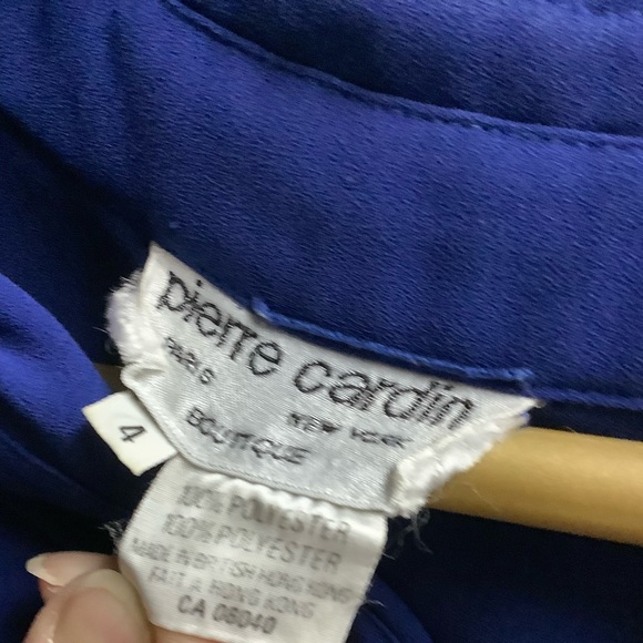 EUC vintage royal blue tunic blouse - Picture 3 of 3